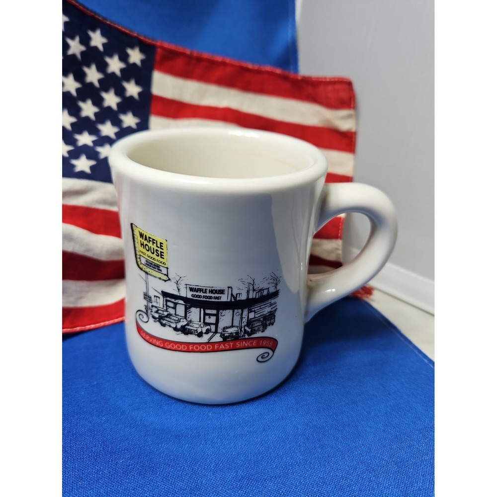 Waffle House Restaurant 2012 Ware Tuxton Diner Style Coffee Mug Cup Americana